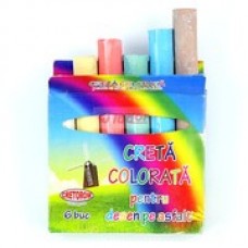 Creta colorata pentru asfalt 6buc/set